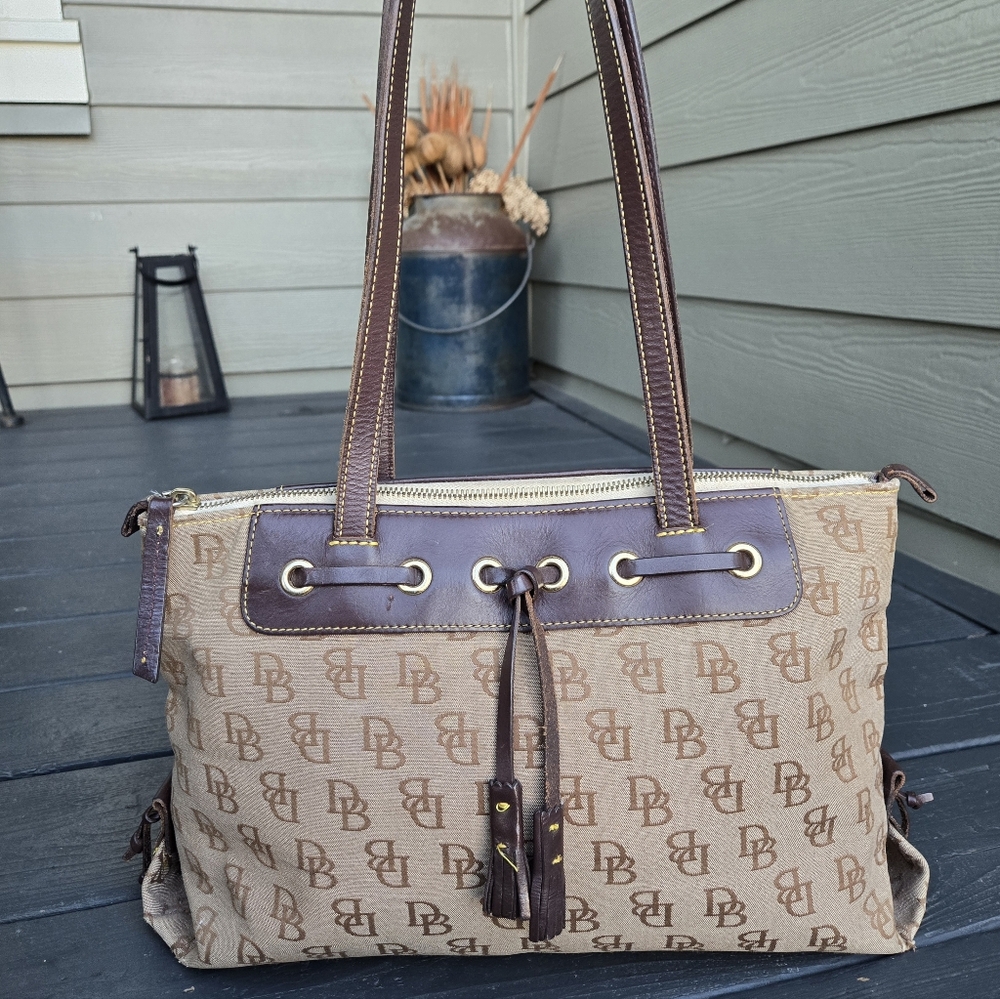 Dooney & Bourke Large Tassell Signature Bag